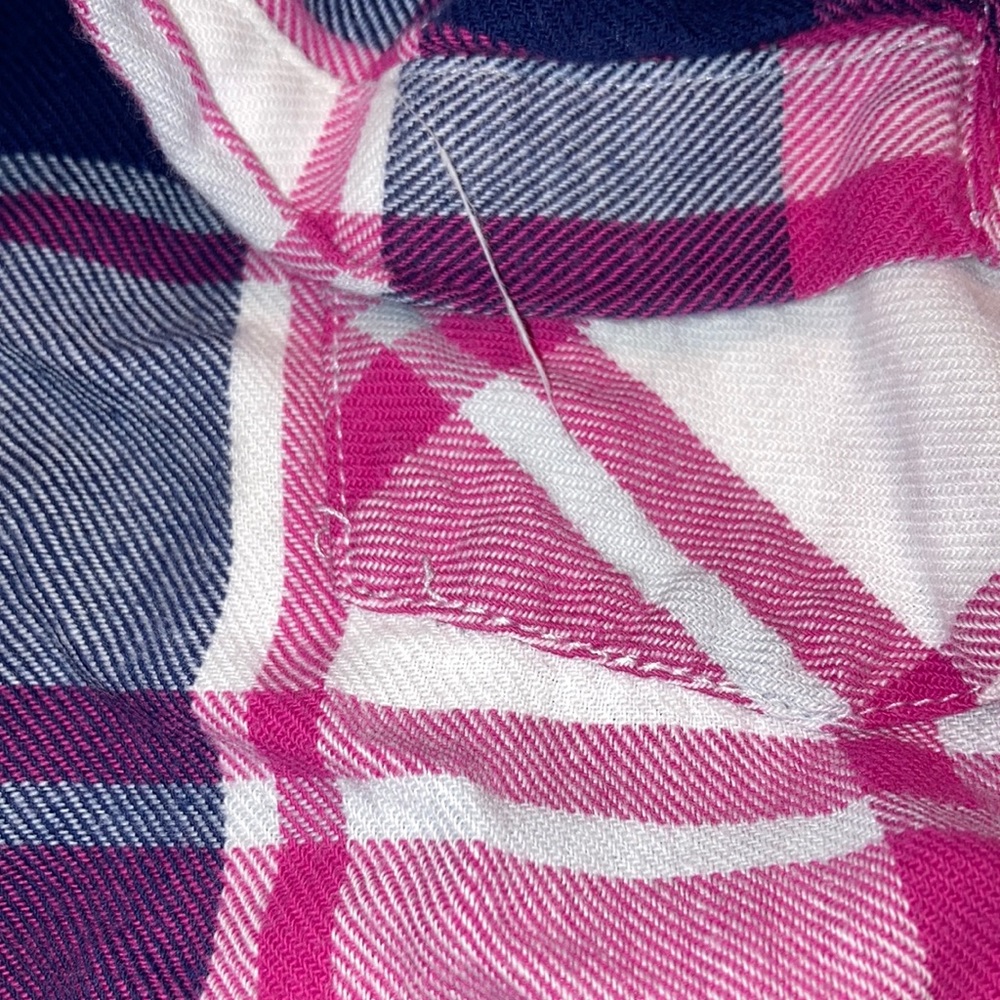 Hayes Pink Blue Flannel Comfortable Long Sleeve Button Down Size Large - Picture 9 of 10